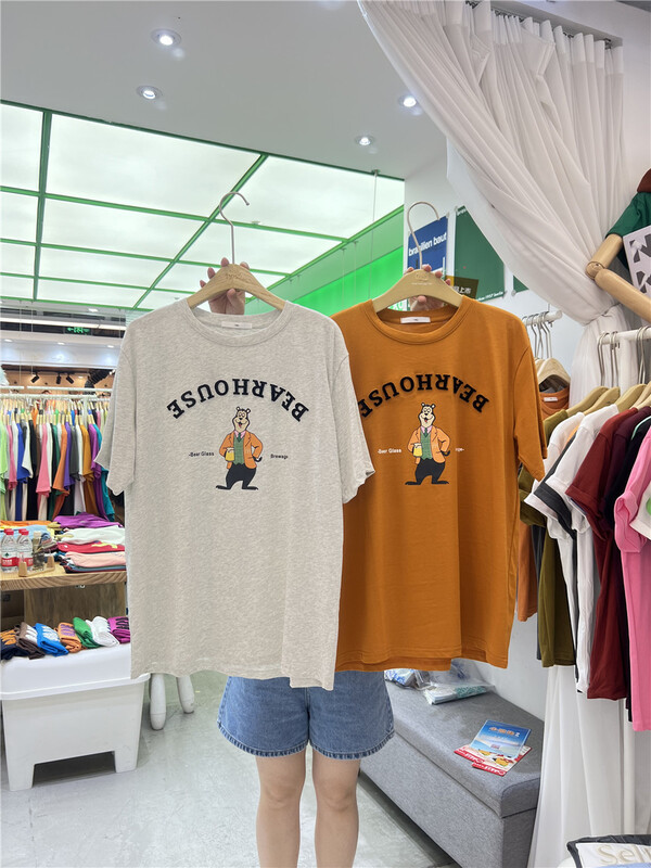 [1986] casual round neck letter cartoon loose short sleeve T-shirt f2707\lsl