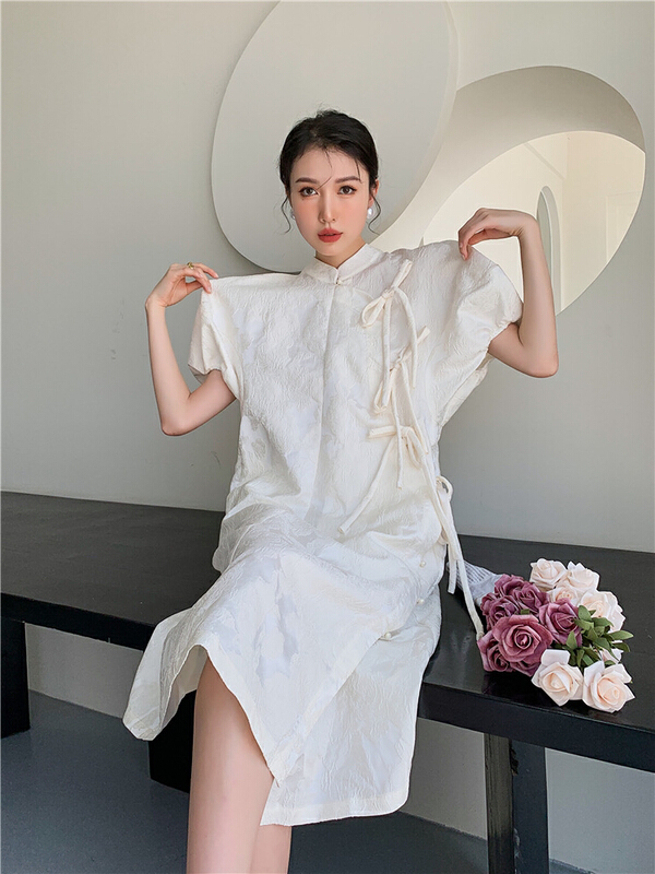 [AC] small country style bandage casual comfortable dress 7115\jj