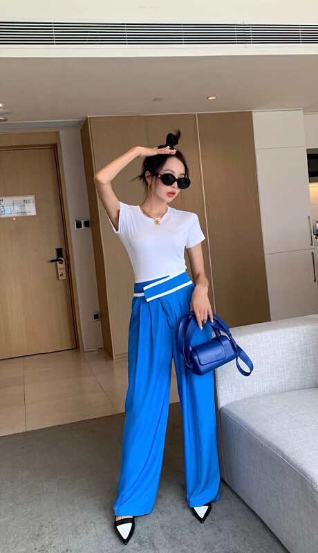 [Yuanxi] round neck Korean slim short sleeve T-shirt ys3-3068\lsl
