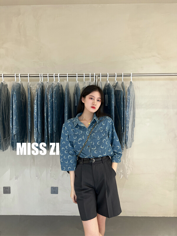 [miss Zi] Korean casual moon shirt shirt 2657
