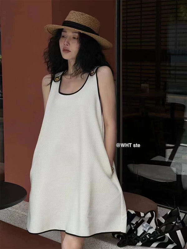 [wht] Xiaoxiang simple vest dress 6035\wtt