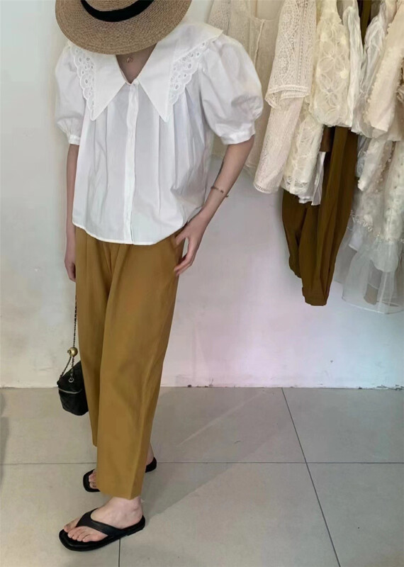 [Naikan Nik] Korean color blocking aging shirt 9778\gyj