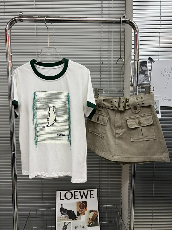 【 m.zz 】 round neck design Vintage short sleeve T-shirt 9275\lsw