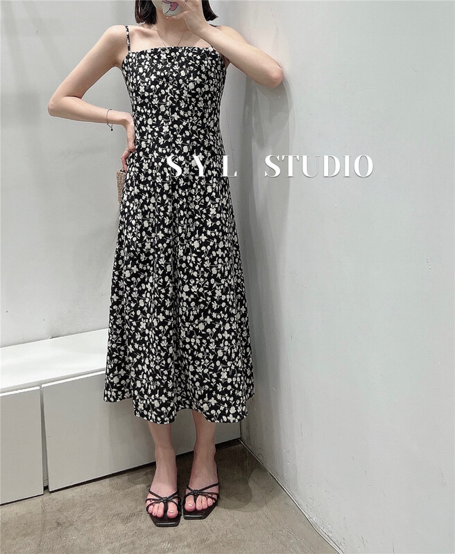 [SYL] fashion floral fresh suspender dress 5308\l