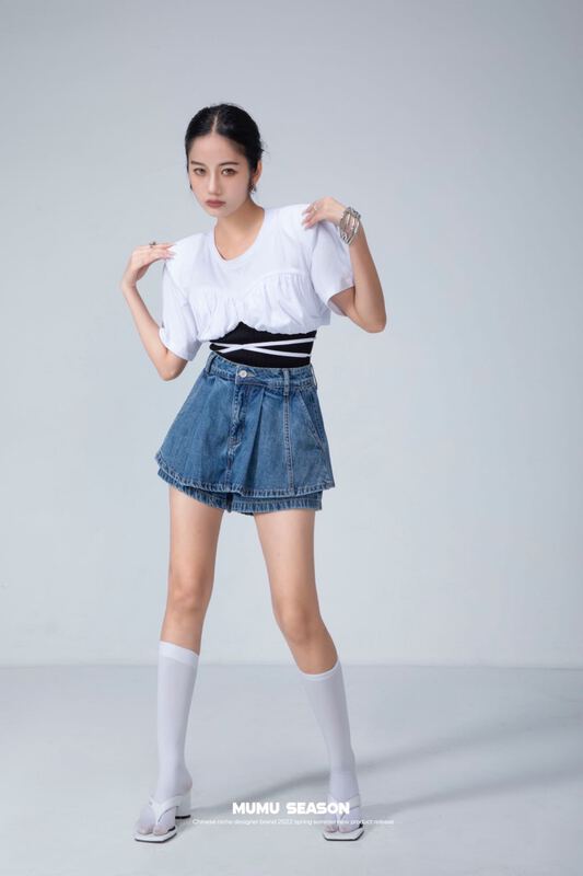 [Mumu season] personalized fashion Cape + stripe comfortable suspender vest set 2555 \zxl