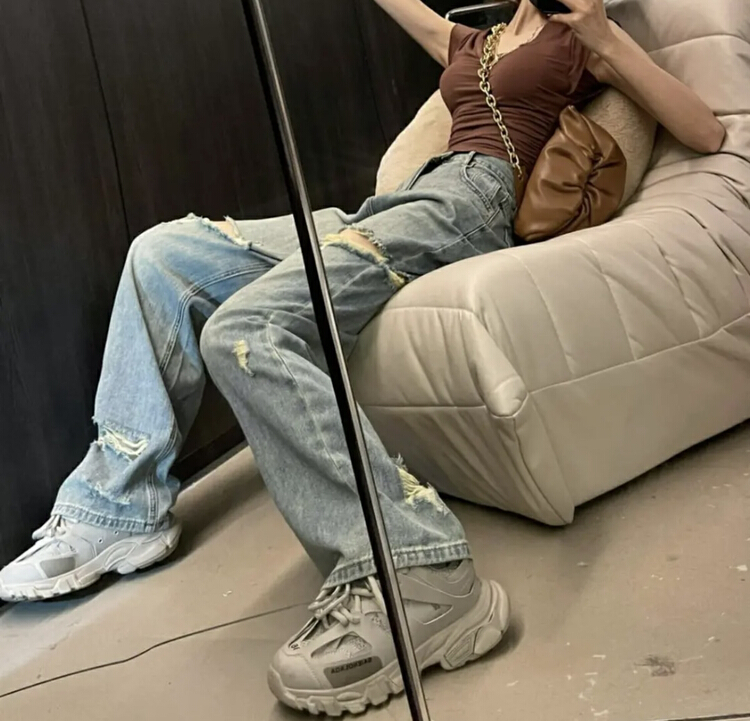 [Lala] personalized loose cut jeans 8910\wtt