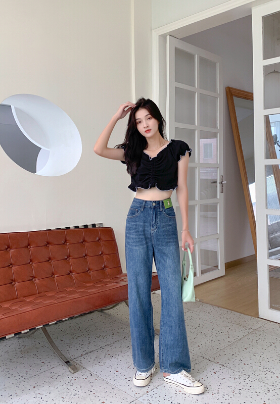 [cuckoo] personalized loose label casual jeans 8289\wtt
