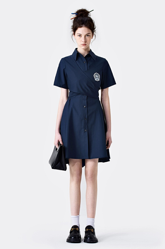 [AC] tie bowknot academic style pure sexy girl dress 7001\jj