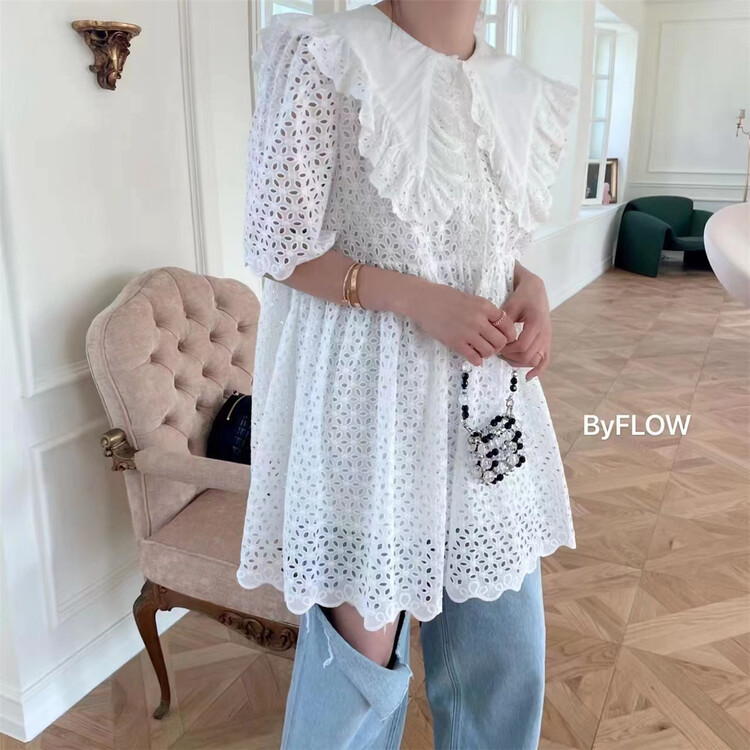 [rich rich] sweet design sense large lapel age reducing dress (hair circle) 9261\gyj