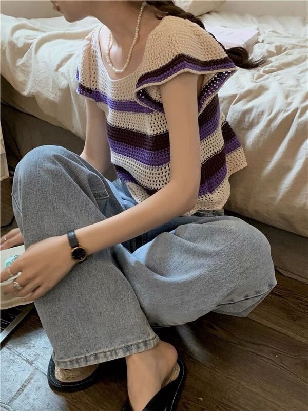 [Duomi] striped loose fit T-shirt 2060\zxl