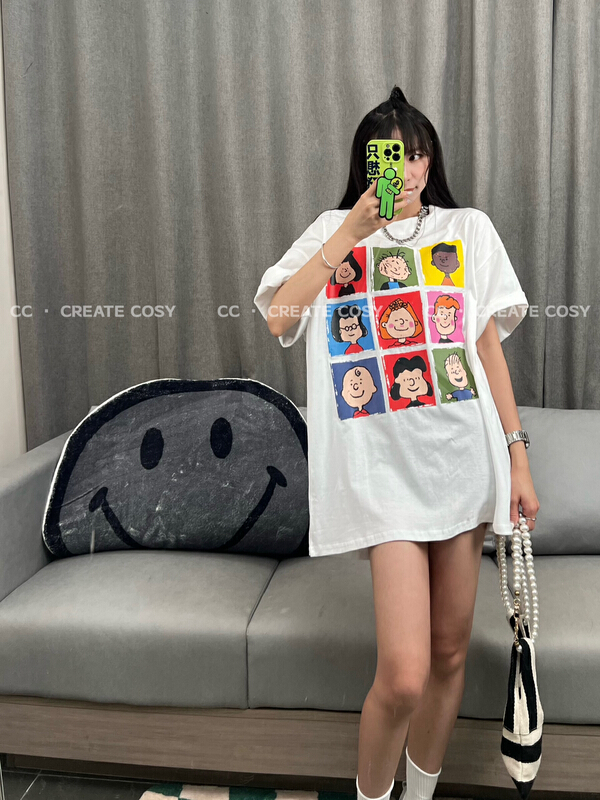 [CC] Gongge cartoon small head printed short sleeve T-shirt 328\xyy