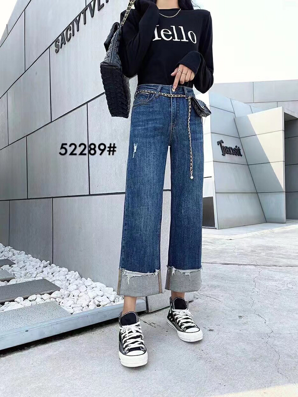 [okd] wide leg loose fit versatile jeans 5228900\zxl