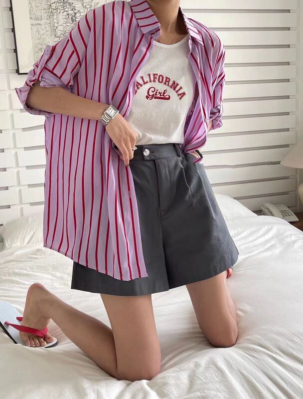 [Duomi] casual letter printed Vest + loose sun protection long sleeve shirt set ys1-6678\zxl
