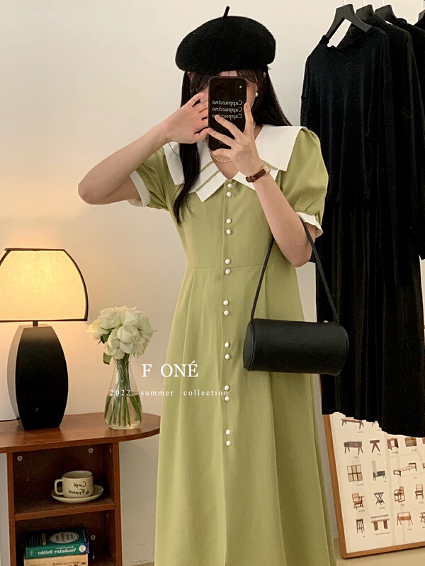 [f one] French contrast commuter dress 66189\wpl