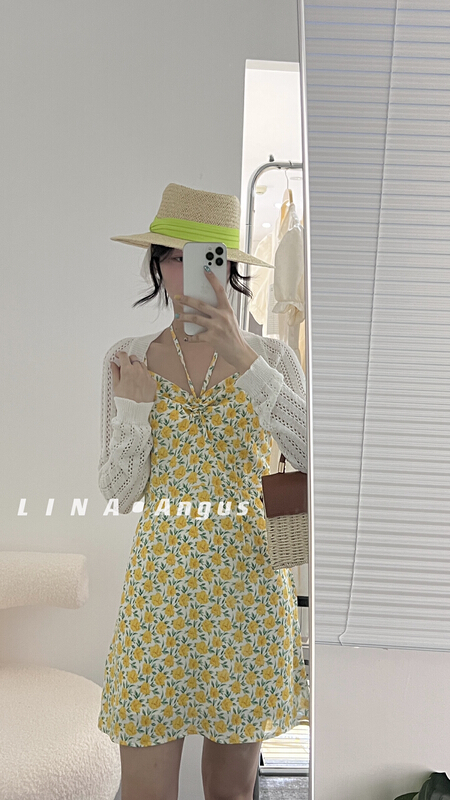 [Lina] lady dress with broken flower and neck (skirt only) 0203\hjy