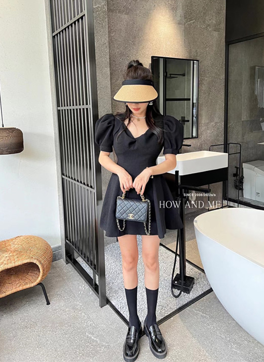 [how and me] elegant and slim dress 7183\lsl