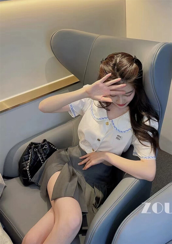 [pop] Korean slim pleated skirt 9951\jj