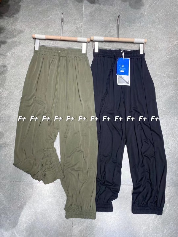 【F】 Korean version slim solid color corset elastic waist casual pants ys1-1283\hbx