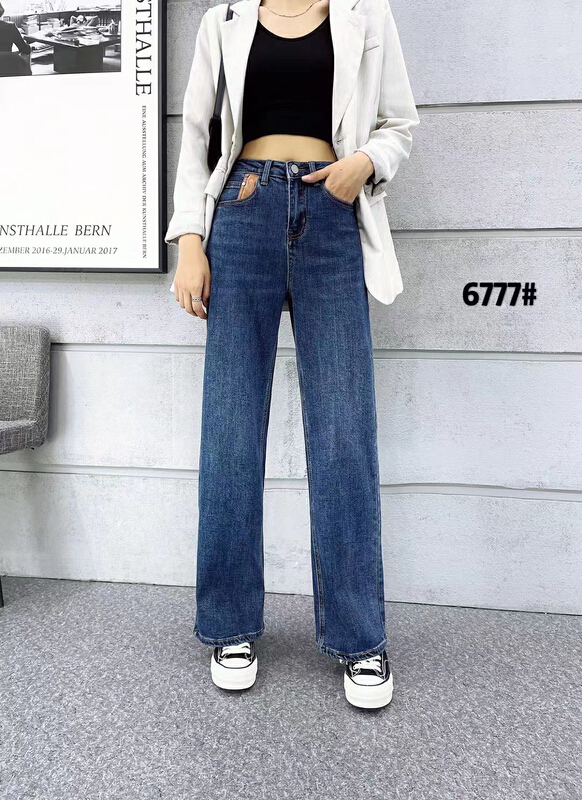 Original price 99.99! [okd] floor dragging straight skinny jeans 6777-00\zxl
