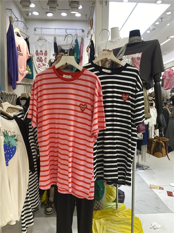 [Nike] stripe design comfortable short sleeve T-shirt 9679\gyj