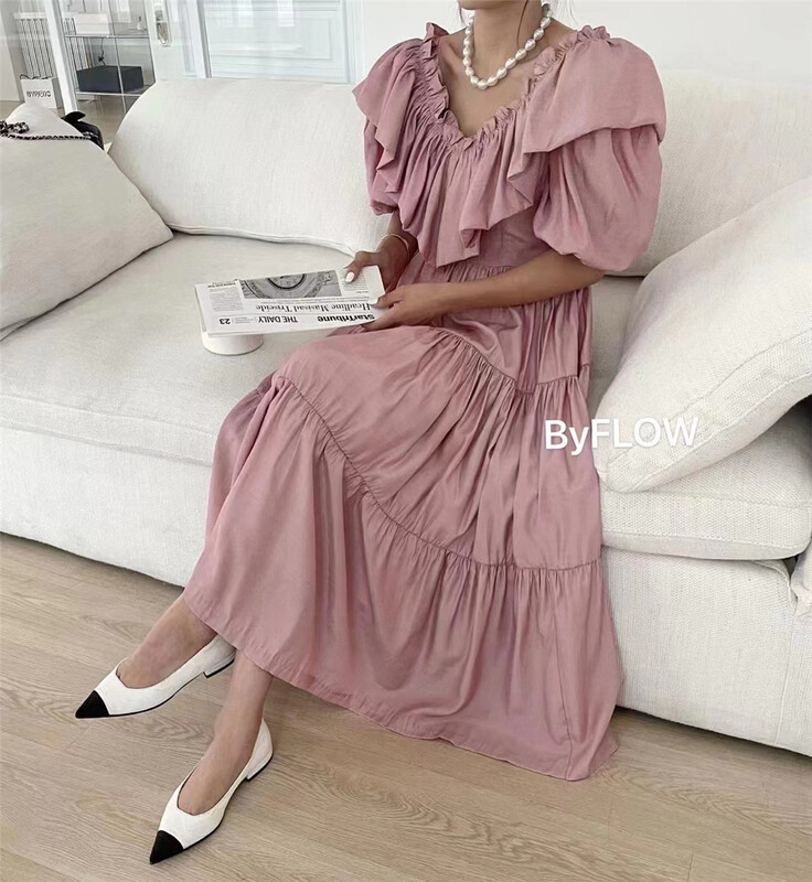 [rich rich] fresh and simple Ruffle loose dress 9273\y