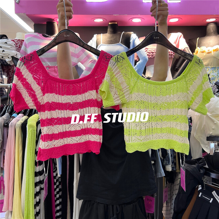 [d.ffstudio] Korean striped Pullover Sweater ys1-1208\wtt