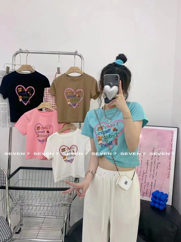 [seven 7] love bear versatile short sleeve T-shirt 8264\wtt