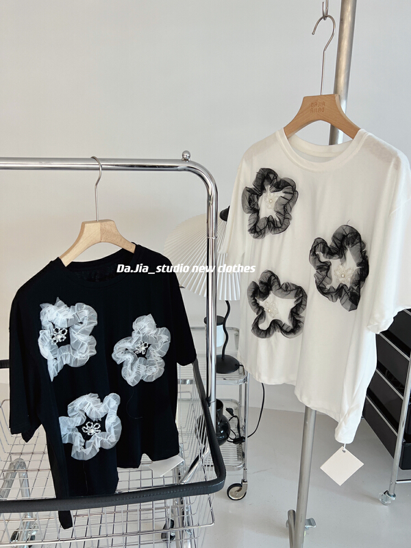 [Dajia] flower fashion loose short sleeve T-shirt a21165\zxx