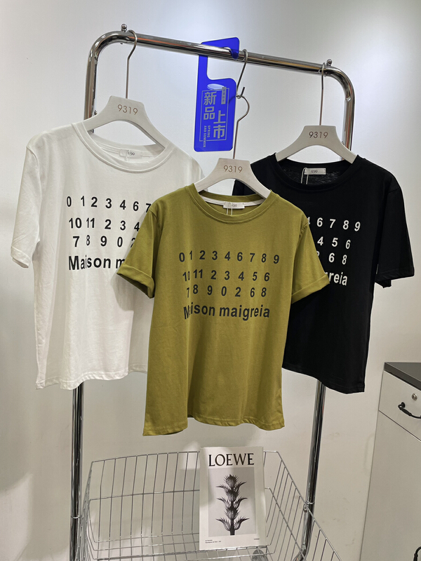 [9319] fashion simple digital printed short sleeve T-shirt 9057\l