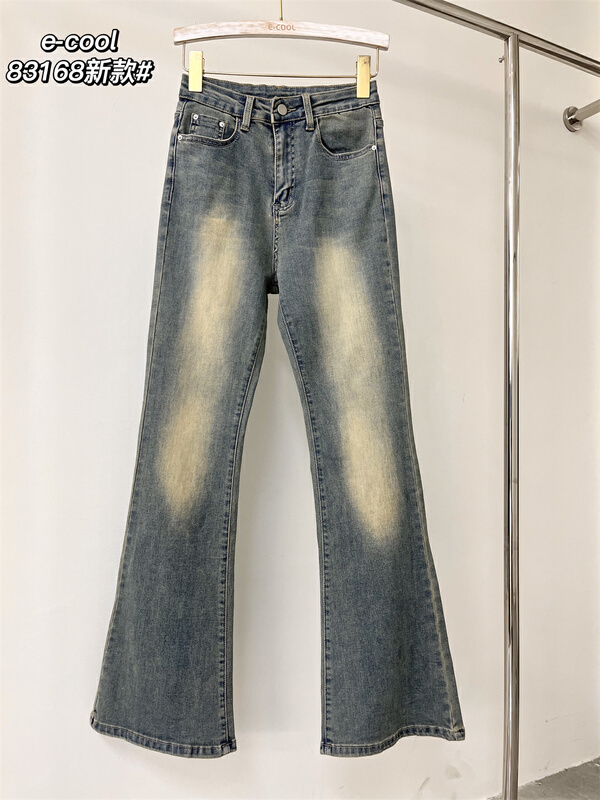 [clothes and jeans] retro distressed design flare jeans 83168\hjy