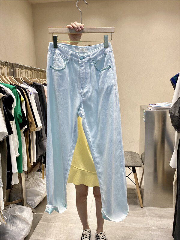 【K】 Washed Korean versatile jeans 5286\jj