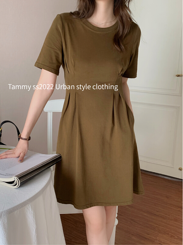 [Tammy] slim waist, simple and versatile dress 71780\l