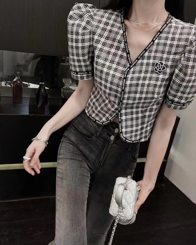[web sensing] short sleeve button up V-neck shirt a1007\ozq