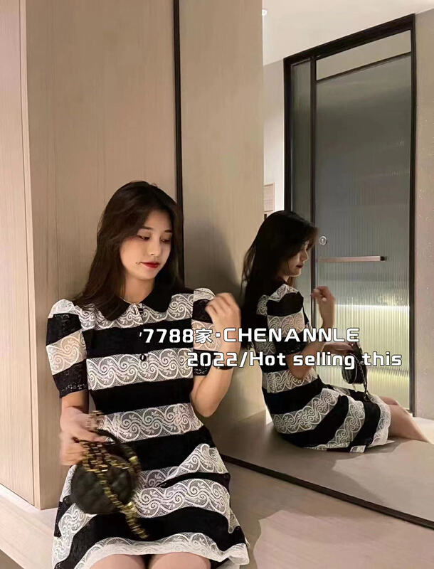 [chennnle] fashion Pullover striped dress 9879\pcz