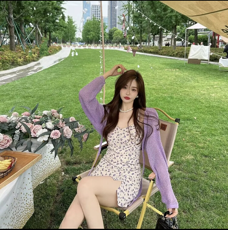 [Aimee] fashionable Korean versatile hollow out sweater w2222\ozq