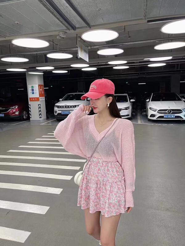 [Aimee] fashion versatile Korean version elastic waist sweet skirt 0921\ozq