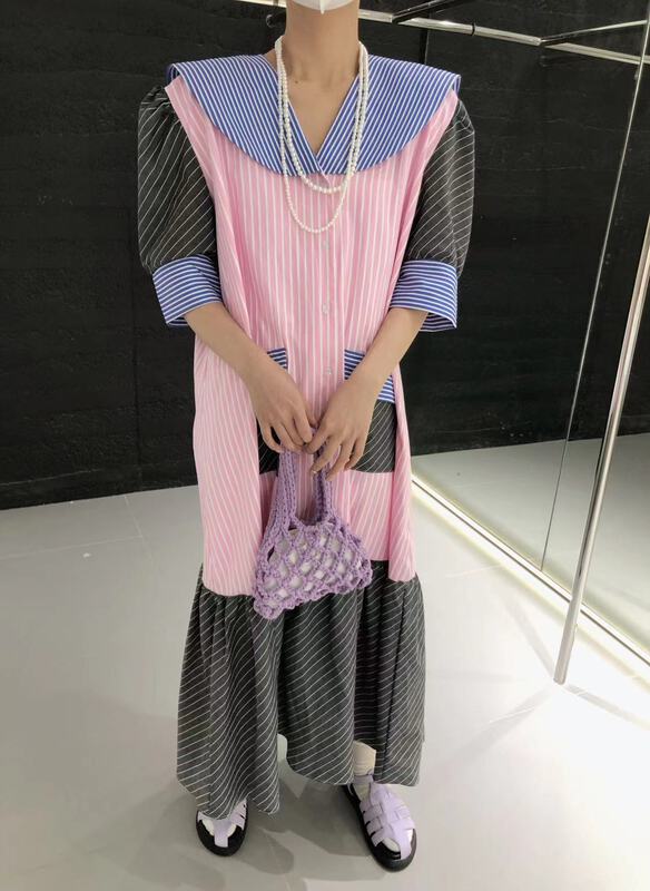 [rich rich] stripe color matching fashion dress 9255\gyj