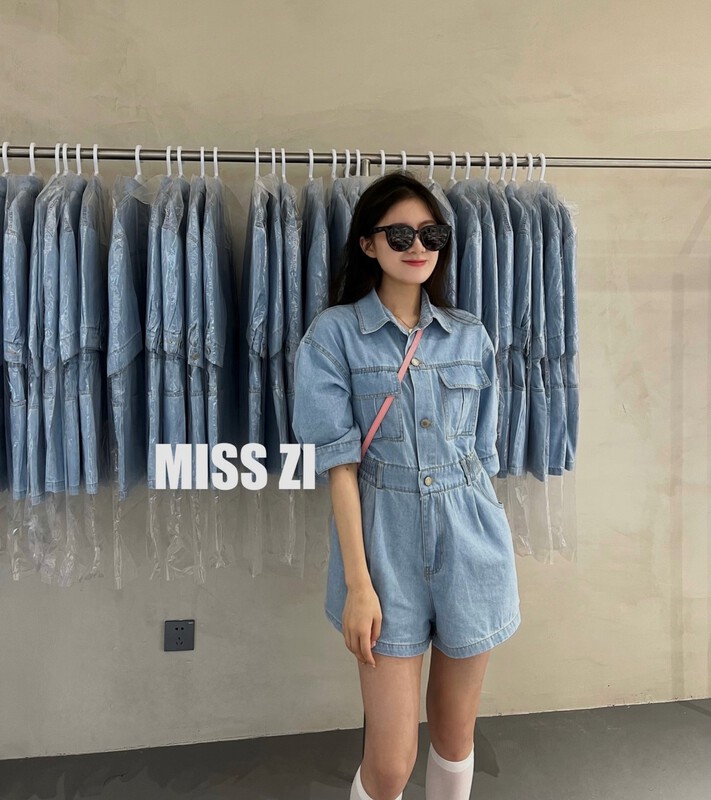 [miss Zi] Korean versatile casual denim Jumpsuit ys1-2627\cqw