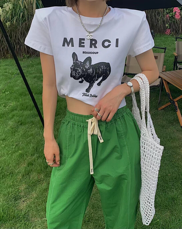 [Yuanxi] versatile short cartoon short sleeve T-shirt a6042\lsl