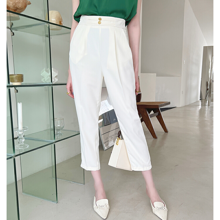 [Hanna Hanna] temperament commuter high waist slim pants m3238\jhy