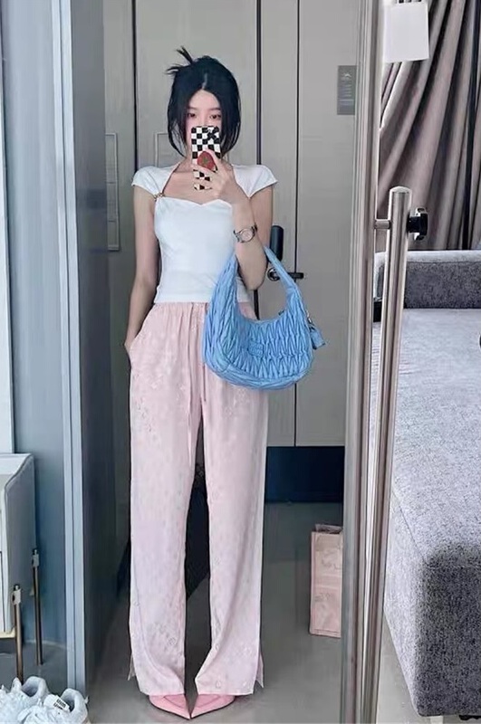 [Linna] Spice Girls slim fitting short sleeves + simple and slim casual pants set 124658\jj