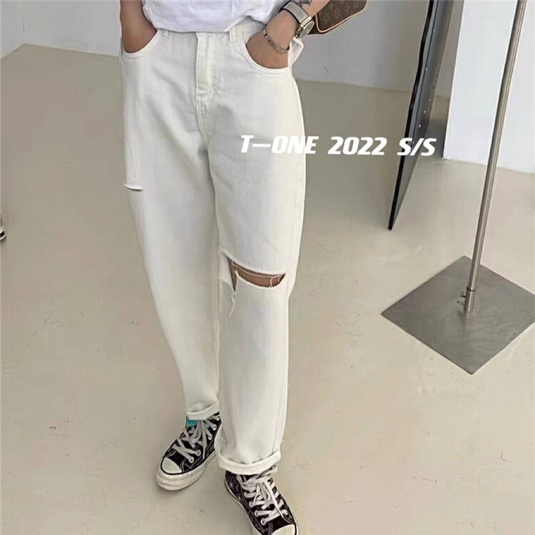 Original price 81.61! [t one] Korean style Harlem slim Western jeans (with belt) 9135\lsl