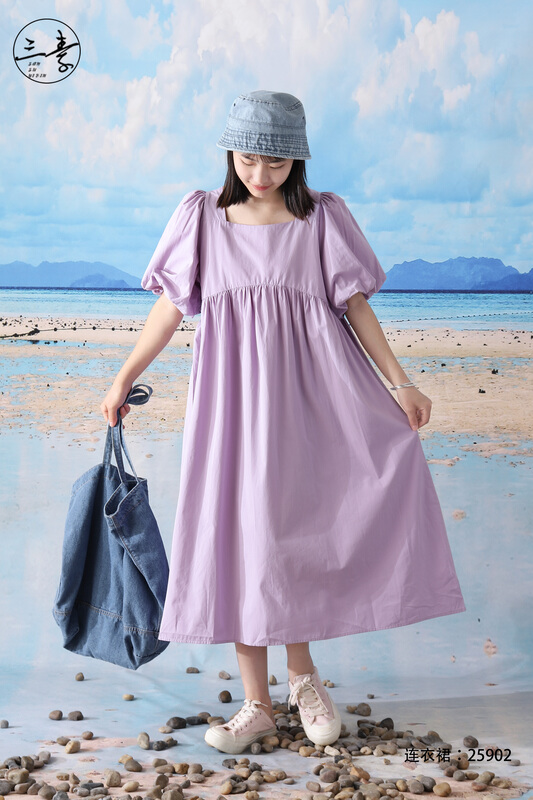 [original three element clothes] simple temperament retro elegant dress 25902