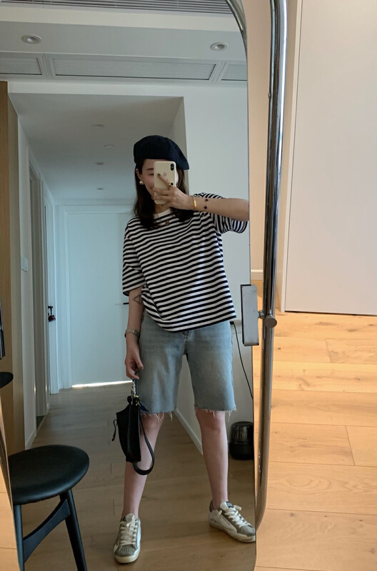 [x · h studio] Korean casual 5-point denim shorts 0973\ozq