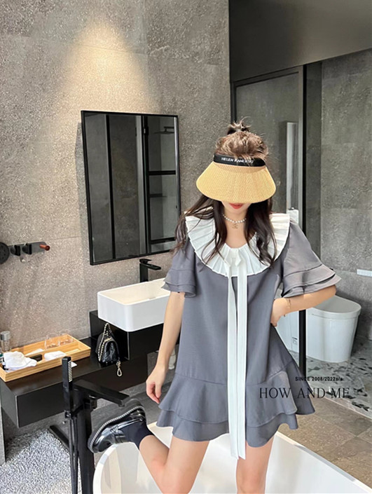 [how and me] Korean style dress 7182\lsl