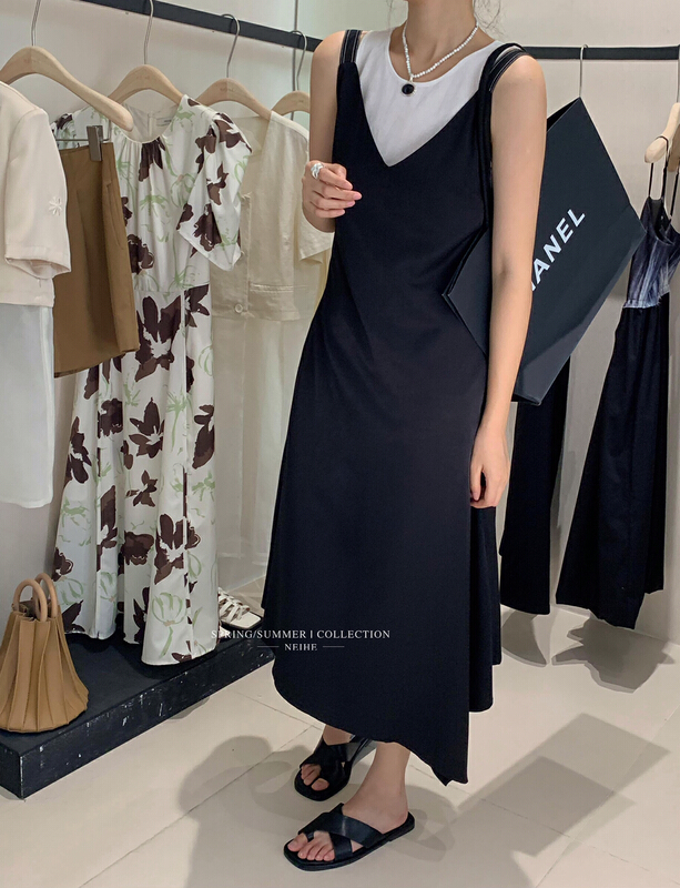 [neihe] fake two piece suspender fashion dress 11556\jhy