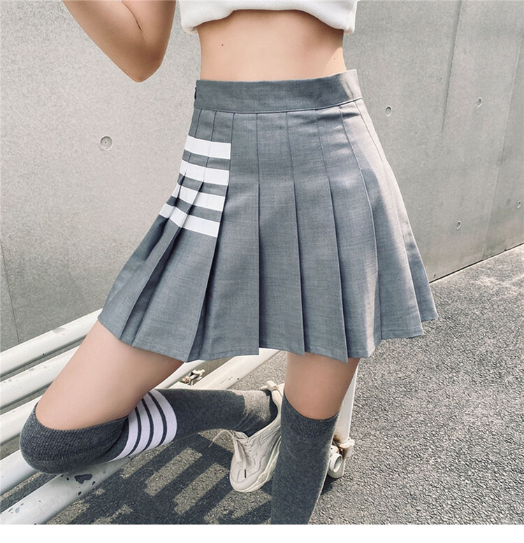 [Bingbing] Korean striped pleated skirt ys2-9158\xyj