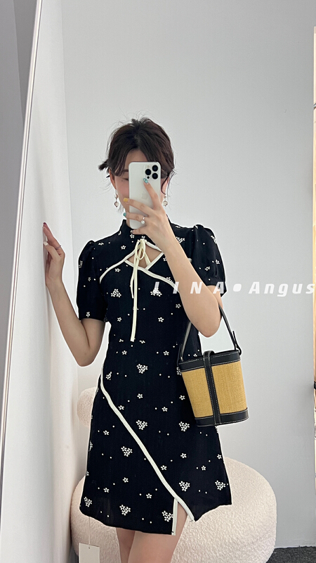 [Lina] retro girls' young improved cheongsam dress 0209\hjy