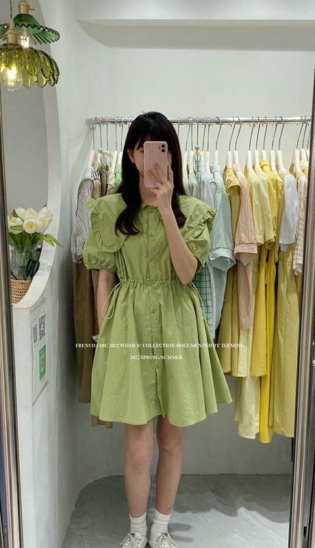 [teem ing] Korean ins design thin dress 22t369\hjy