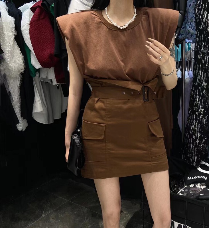 [buyer Yan Xuan - God of wealth] Japanese tooling high waist skirt (with belt) (excluding top) 1631\cl